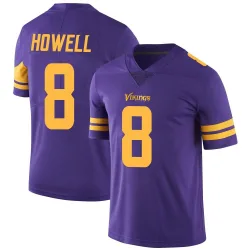 Men's Sam Howell Minnesota Vikings No.8 Limited Color Rush Jersey - Purple