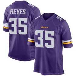 Men's Sammis Reyes Minnesota Vikings No.35 Game Team Color Jersey - Purple