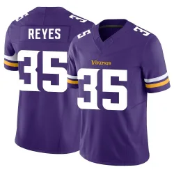 Men's Sammis Reyes Minnesota Vikings No.35 Limited Vapor F.U.S.E. Jersey - Purple