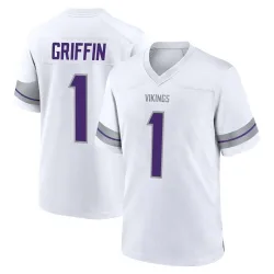 Men's Shaquill Griffin Minnesota Vikings No.1 Game Alternate Jersey - White