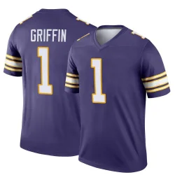 Men's Shaquill Griffin Minnesota Vikings No.1 Legend Classic Jersey - Purple