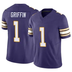 Men's Shaquill Griffin Minnesota Vikings No.1 Limited Classic Vapor F.U.S.E. Jersey - Purple