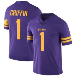 Men's Shaquill Griffin Minnesota Vikings No.1 Limited Color Rush Jersey - Purple