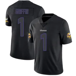 Men's Shaquill Griffin Minnesota Vikings No.1 Limited Jersey - Black Impact