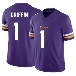 Men's Shaquill Griffin Minnesota Vikings No.1 Limited Vapor F.U.S.E. Jersey - Purple