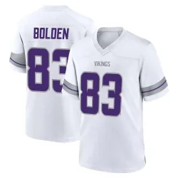 Men's Silas Bolden Minnesota Vikings No.83 Game Alternate Jersey - White