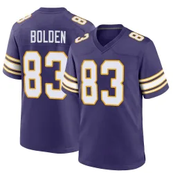 Men's Silas Bolden Minnesota Vikings No.83 Game Classic Jersey - Purple