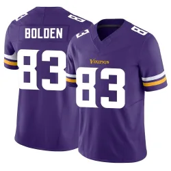 Men's Silas Bolden Minnesota Vikings No.83 Limited Vapor F.U.S.E. Jersey - Purple