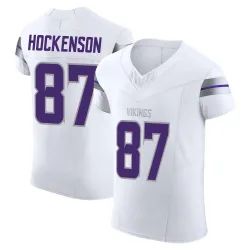 Men's T.J. Hockenson Minnesota Vikings No.87 Elite Alternate Vapor F.U.S.E. Jersey - White