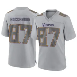 Men's T.J. Hockenson Minnesota Vikings No.87 Game Atmosphere Fashion Jersey - Gray