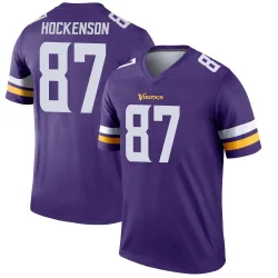 Men's T.J. Hockenson Minnesota Vikings No.87 Legend Jersey - Purple
