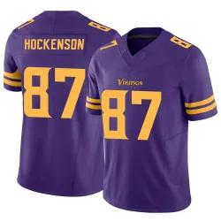 Men's T.J. Hockenson Minnesota Vikings No.87 Limited Alternate Vapor F.U.S.E. Jersey - Purple