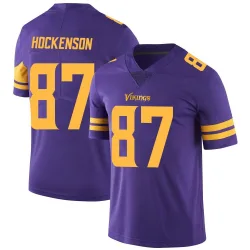 Men's T.J. Hockenson Minnesota Vikings No.87 Limited Color Rush Jersey - Purple