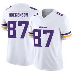 Men's T.J. Hockenson Minnesota Vikings No.87 Limited Vapor F.U.S.E. Jersey - White