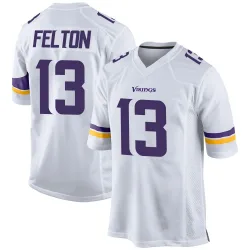 Men's Tai Felton Minnesota Vikings No.13 Game Jersey - White