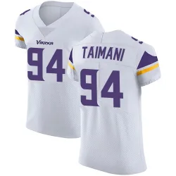 Men's Taki Taimani Minnesota Vikings No.94 Elite Vapor Untouchable Jersey - White