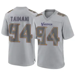 Men's Taki Taimani Minnesota Vikings No.94 Game Atmosphere Fashion Jersey - Gray