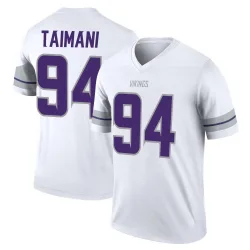 Men's Taki Taimani Minnesota Vikings No.94 Legend Alternate Jersey - White