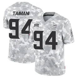 Men's Taki Taimani Minnesota Vikings No.94 Limited 2024 Salute to Service Jersey - Arctic Camo