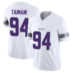 Men's Taki Taimani Minnesota Vikings No.94 Limited Alternate Vapor F.U.S.E. Jersey - White