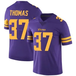 Men's Tavierre Thomas Minnesota Vikings No.37 Limited Color Rush Jersey - Purple