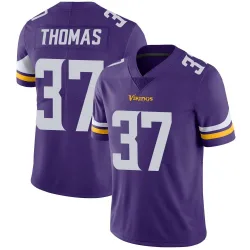 Men's Tavierre Thomas Minnesota Vikings No.37 Limited Team Color Vapor Untouchable Jersey - Purple