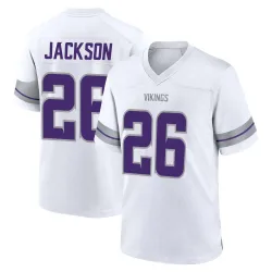 Men's Theo Jackson Minnesota Vikings No.26 Game Alternate Jersey - White