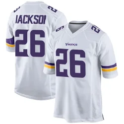 Men's Theo Jackson Minnesota Vikings No.26 Game Jersey - White