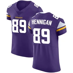 Men's Thomas Hennigan Minnesota Vikings No.89 Elite Team Color Vapor Untouchable Jersey - Purple