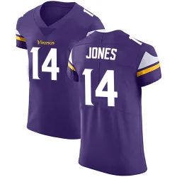 Men's Tim Jones Minnesota Vikings No.14 Elite Team Color Vapor Untouchable Jersey - Purple