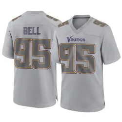 Men's Travis Bell Minnesota Vikings No.95 Game Atmosphere Fashion Jersey - Gray
