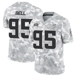 Men's Travis Bell Minnesota Vikings No.95 Limited 2024 Salute to Service Jersey - Arctic Camo