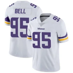 Men's Travis Bell Minnesota Vikings No.95 Limited Vapor Untouchable Jersey - White