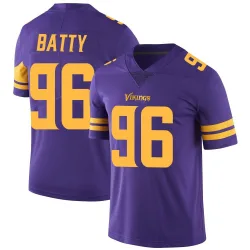 Men's Tyler Batty Minnesota Vikings No.96 Limited Color Rush Jersey - Purple