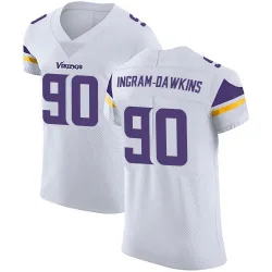 Men's Tyrion Ingram-Dawkins Minnesota Vikings No.90 Elite Vapor Untouchable Jersey - White