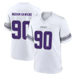 Men's Tyrion Ingram-Dawkins Minnesota Vikings No.90 Game Alternate Jersey - White