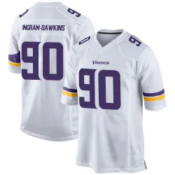 Men's Tyrion Ingram-Dawkins Minnesota Vikings No.90 Game Jersey - White