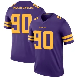Men's Tyrion Ingram-Dawkins Minnesota Vikings No.90 Legend Color Rush Jersey - Purple