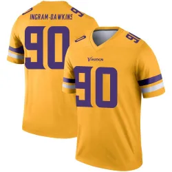 Men's Tyrion Ingram-Dawkins Minnesota Vikings No.90 Legend Inverted Jersey - Gold