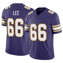 Men's Vershon Lee Minnesota Vikings No.66 Limited Classic Vapor F.U.S.E. Jersey - Purple