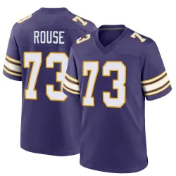 Men's Walter Rouse Minnesota Vikings No.73 Game Classic Jersey - Purple