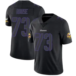 Men's Walter Rouse Minnesota Vikings No.73 Limited Jersey - Black Impact