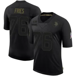 Men's Will Fries Minnesota Vikings No.76 Limited 2020 Salute To Service Jersey - Black