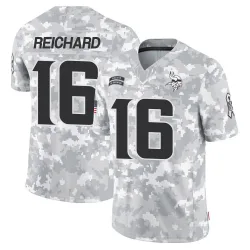 Men's Will Reichard Minnesota Vikings No.16 Limited 2024 Salute to Service Jersey - Arctic Camo