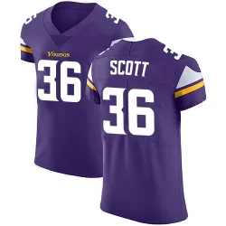 Men's Zavier Scott Minnesota Vikings No.36 Elite Team Color Vapor Untouchable Jersey - Purple