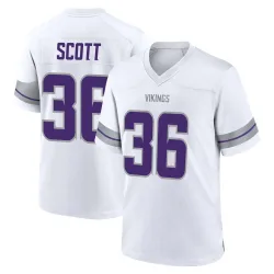 Men's Zavier Scott Minnesota Vikings No.36 Game Alternate Jersey - White