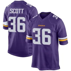 Men's Zavier Scott Minnesota Vikings No.36 Game Team Color Jersey - Purple
