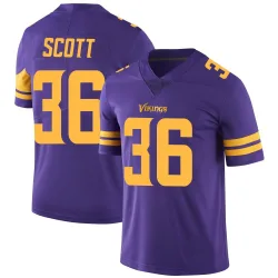 Men's Zavier Scott Minnesota Vikings No.36 Limited Color Rush Jersey - Purple