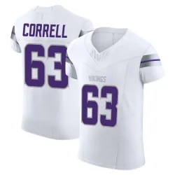 Men's Zeke Correll Minnesota Vikings No.63 Elite Alternate Vapor F.U.S.E. Jersey - White