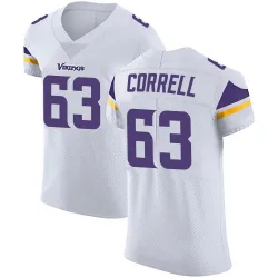 Men's Zeke Correll Minnesota Vikings No.63 Elite Vapor Untouchable Jersey - White